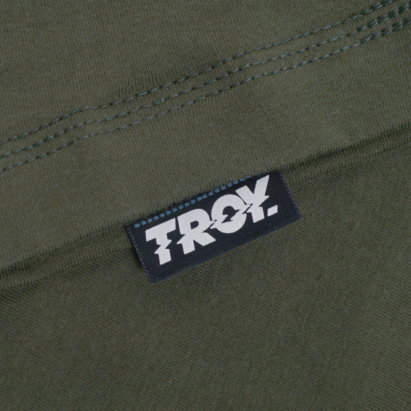 Troy Company Tshirt Army Green Rat And Skull - Kaos Lengan Pendek Kaos Hijau Army MTD 2999