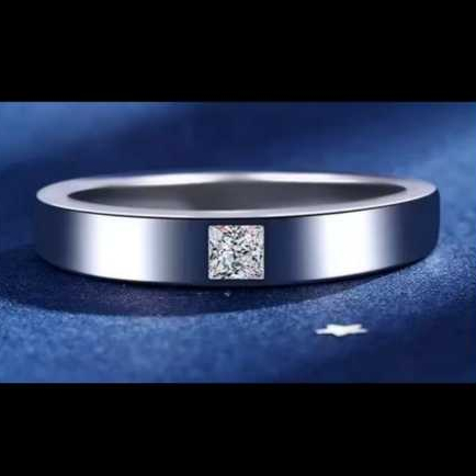 Cincin Nikah Wanita Emas Putih Handmade Premium Custom W119