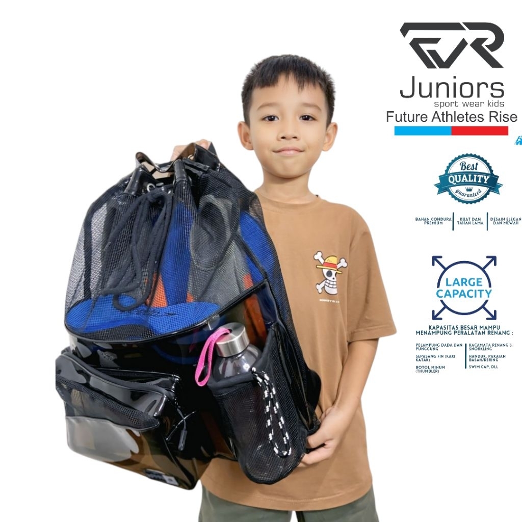 Tas Renang Jaring Mika Waterproof / Tas Aksesoris Renang