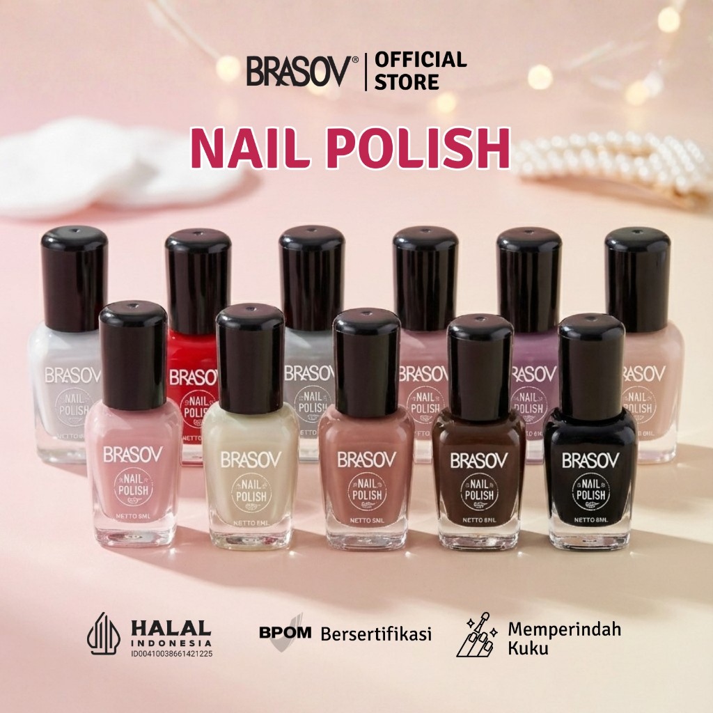 BRASOV Kutek Cat Kuku Nude 8 ML BPOM Nail Polish Kutex Kuteks XX-CT