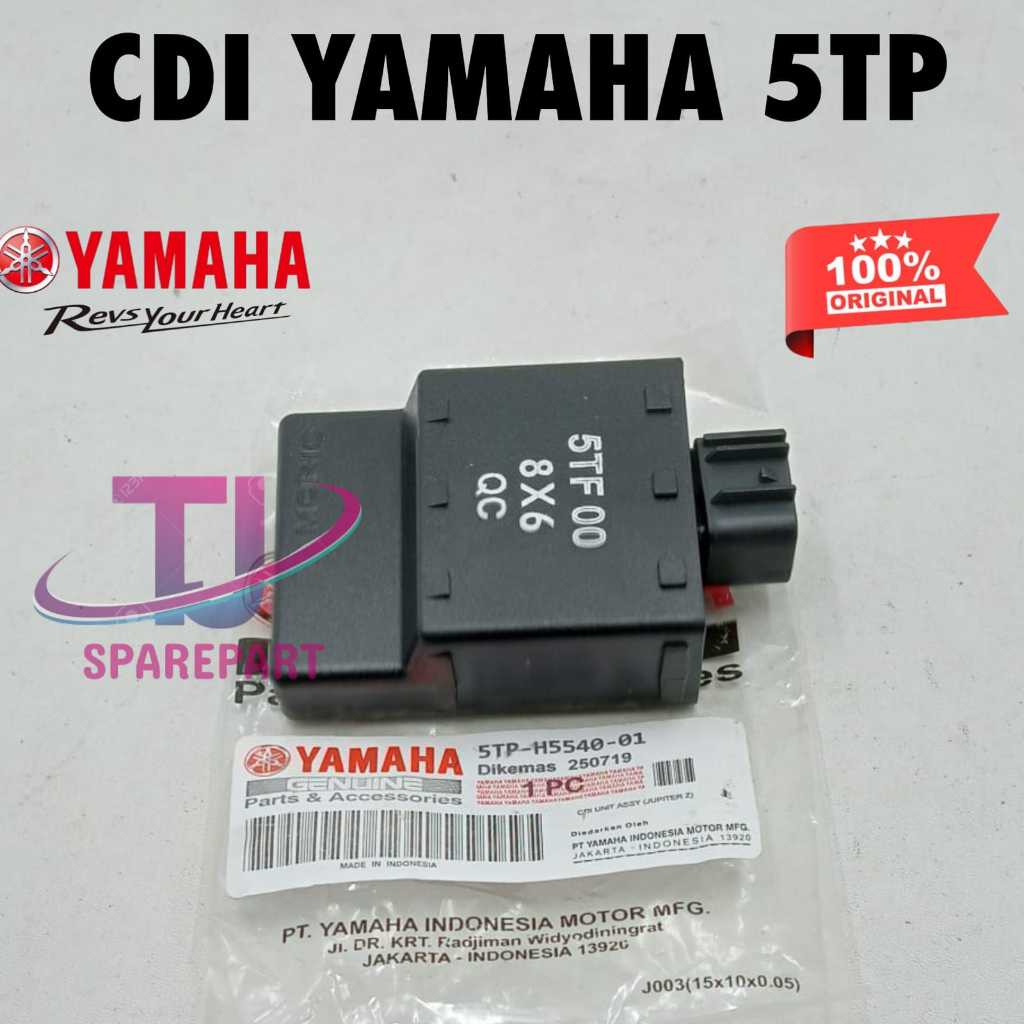 ORIGINAL GARANSI CDI KODE 5TP MOTOR YAMAHA JUPITER Z, JUPITER Z BURHAM, VEGA R NEW,MIO LAMA PRESISI.