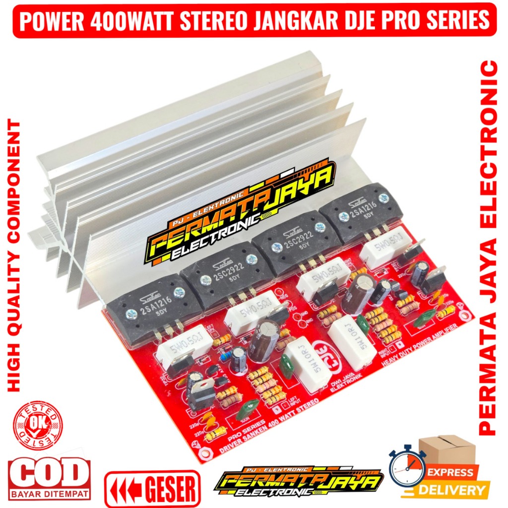 Driver Power Sanken 5DY 400 Watt Stereo Pendingin Jangkar DJE PRO SERIES
