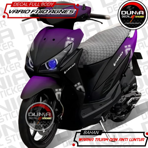 Decal Vario 110 FI Stiker full body Honda Vario 2014 - 2019 sticker motor vario agnes motif Ohlins C
