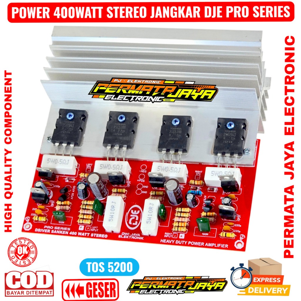 Driver Power Toshiba 400 Watt Stereo / Power 400 Watt Stereo Pendingin JANGKAR