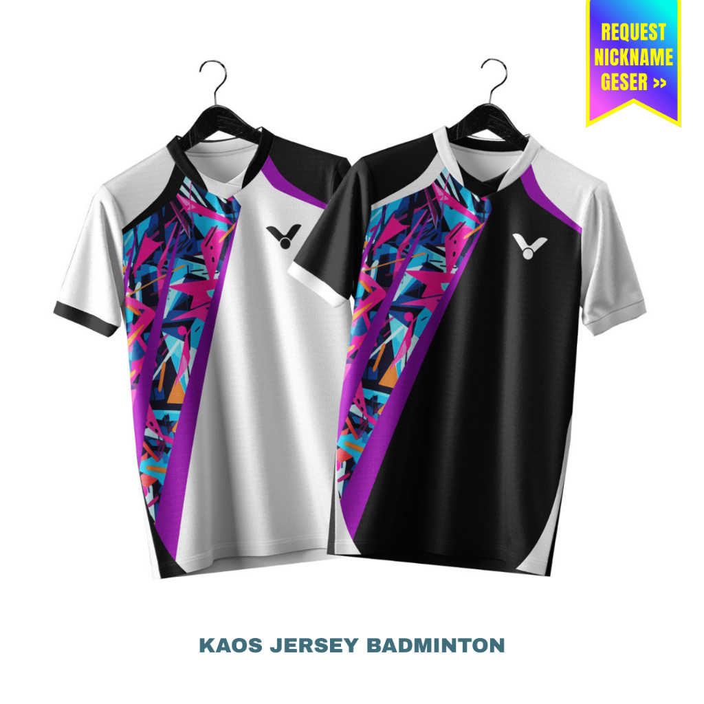 Jersey Badminton Victor Indonesia Free Request Nama Punggung Drifit Premium ABsport