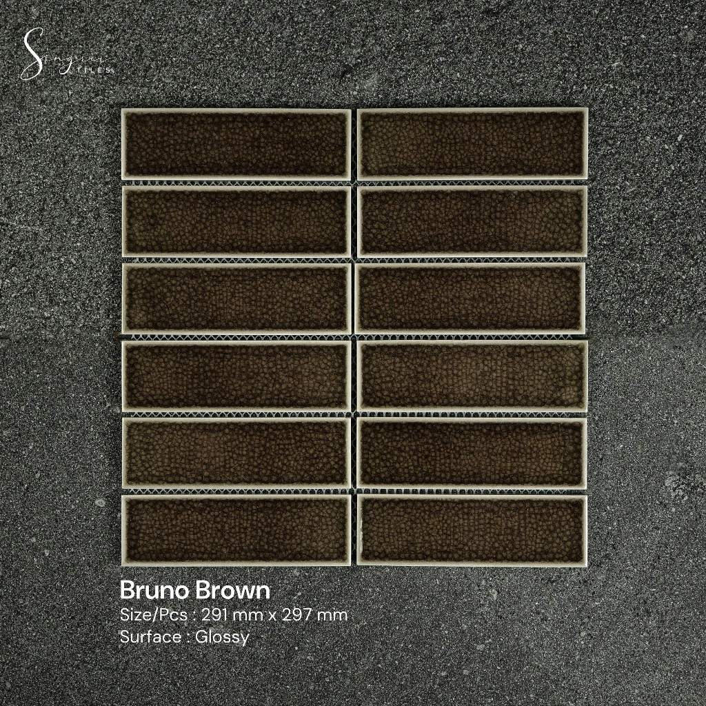 Brown Bruno Singres Mosaic Tiles | Mosaic Keramik
