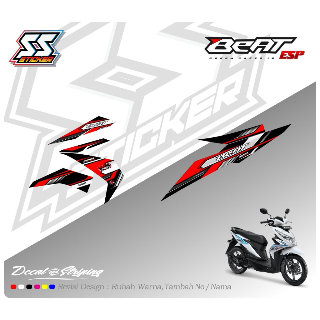 Striping Stiker Motor Beat Esp Custom Design 42