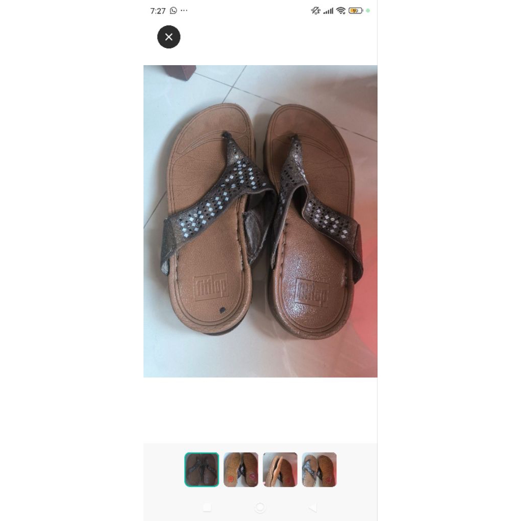 Preloved Sendal Fitflop Defect Kebuka sesuai foto