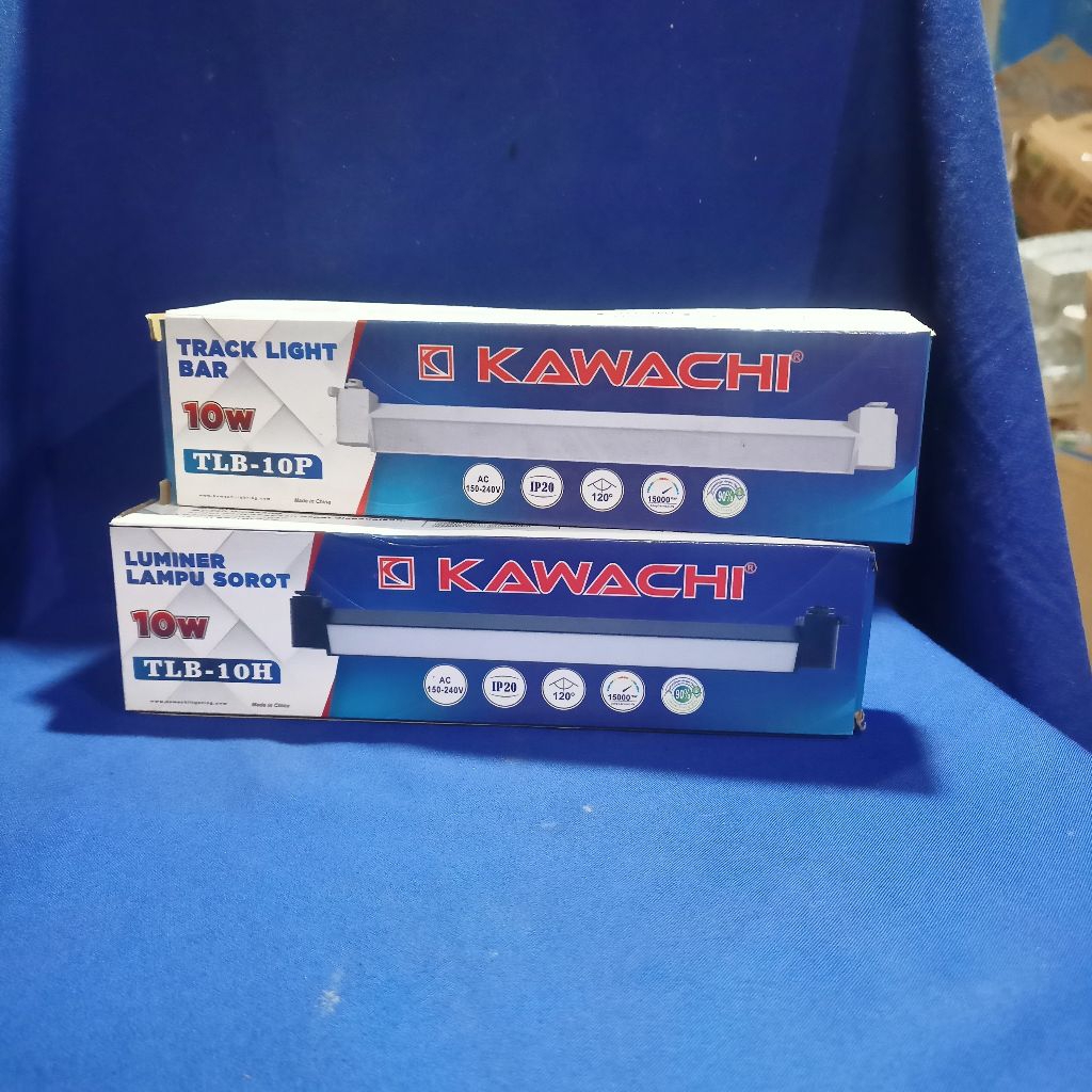 Tracklight Bar TLB 10 Body Hitam / Super, Natural, Warm White Kawachi  lampu sorot track hemat energ