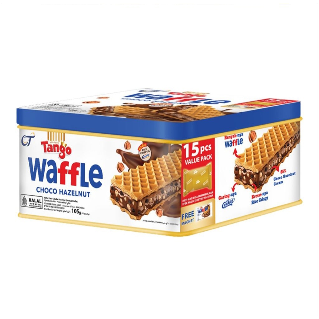Tango Waffle Cokelat Hazelnut Kaleng 105