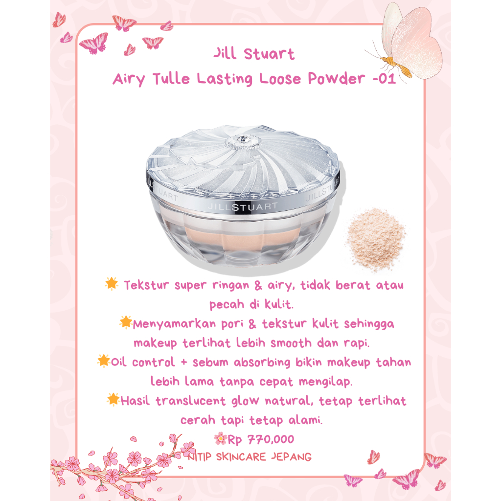 PO Jepang-- jill stuart loose powder original jill stuart japan, glow in oil loose powder, Jill stua