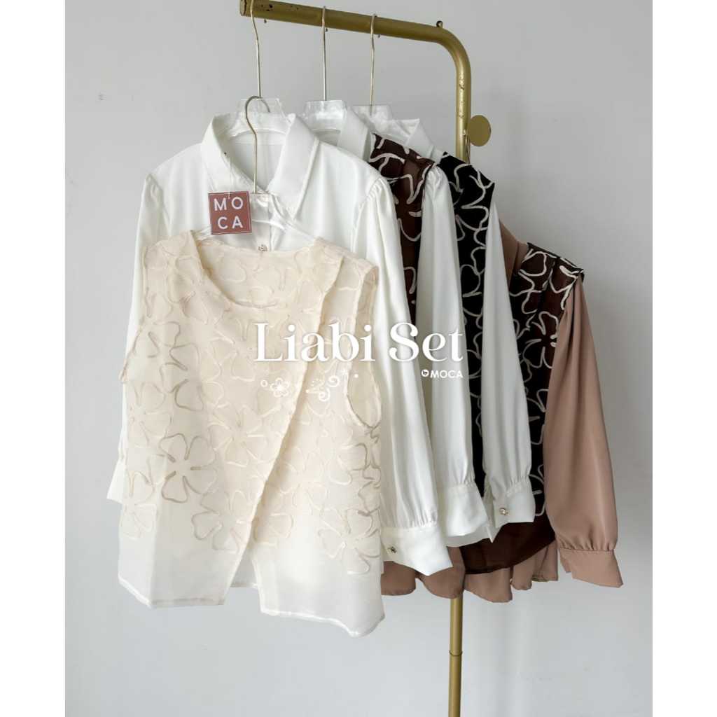 LIABI BLOUSE SET VEST PRIMADONA MIX COTTON ORGANZA SULAM BORDIR PREMIUM BY MOCA