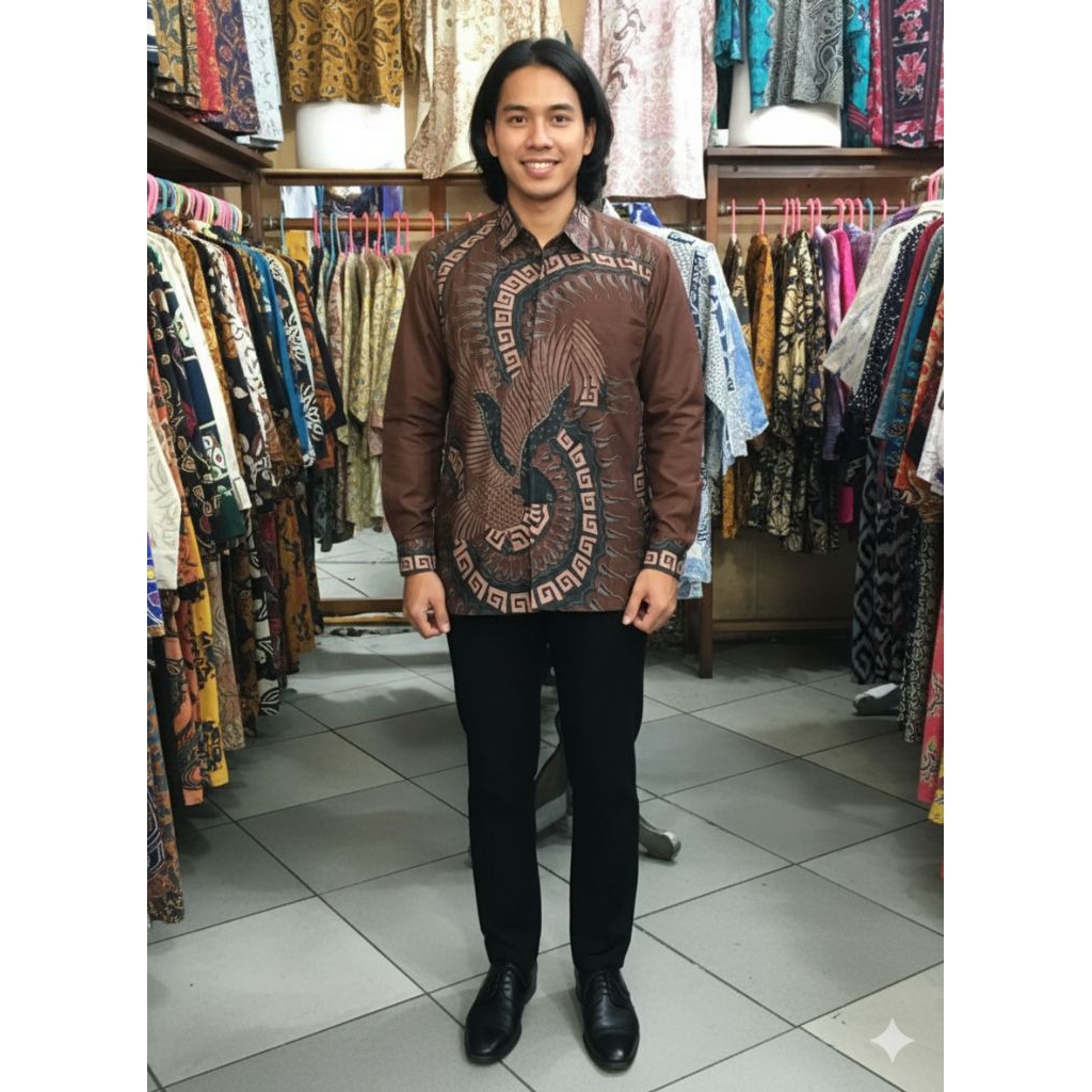 Batik Pria Lengan Panjang Batik Modern