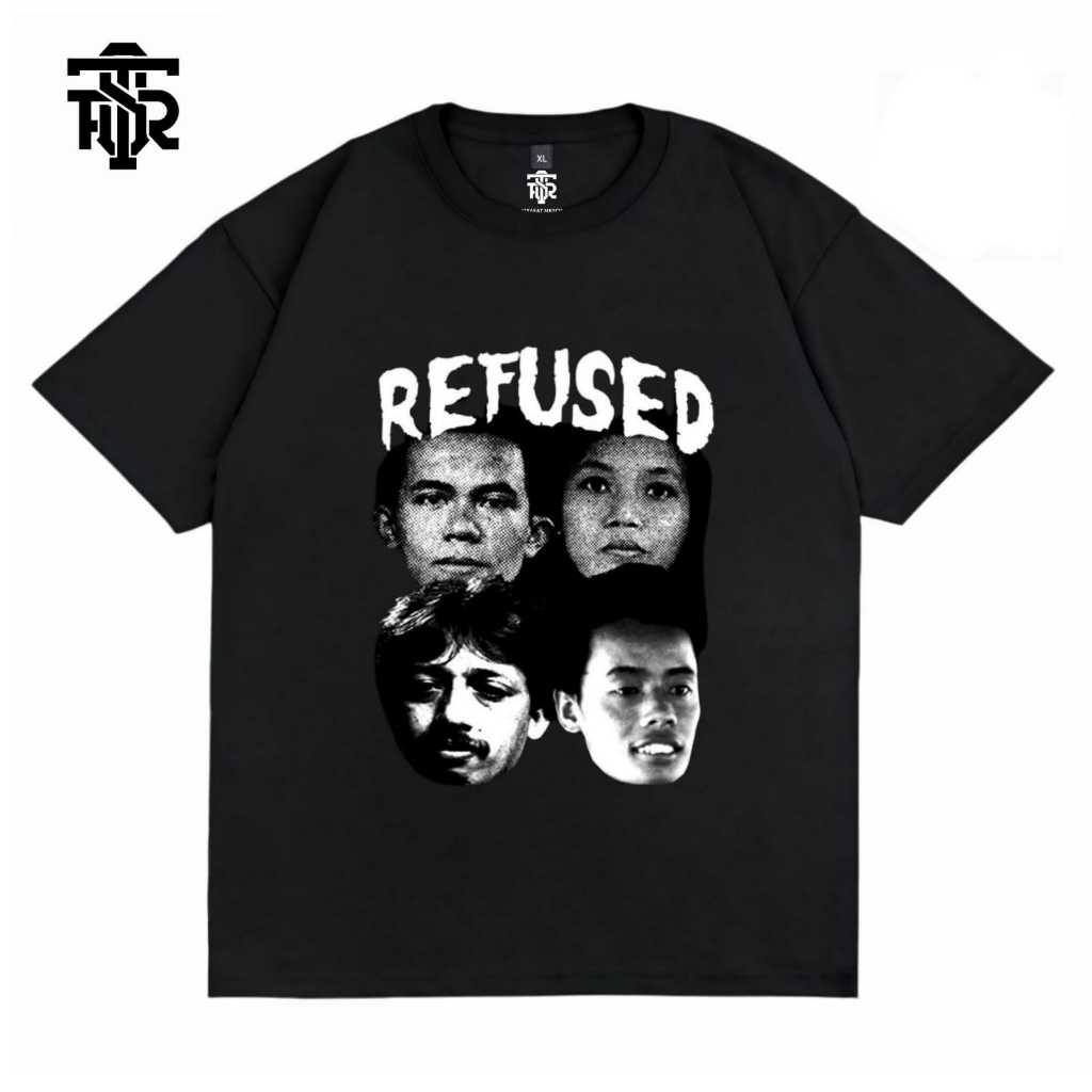 Tshirt Baju Kaos Distro Pria Wanita Streetwear Cotton Combed 24s Aktivis Black Tees Firasat Merch