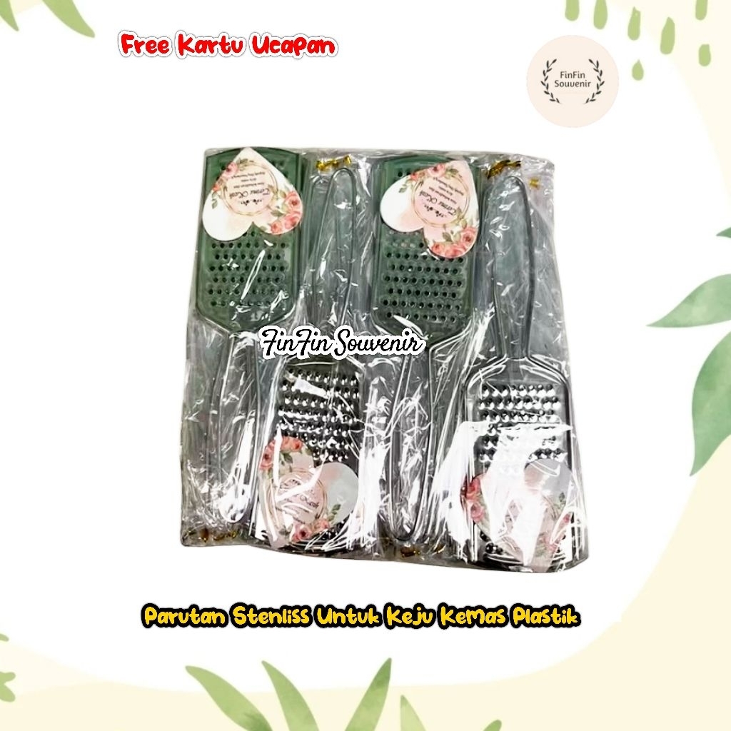 isi 100 pcs Souvenir Parutan Keju / Parutan Stenlis kemas plastik Souvenir pernikahan khitanan ultah
