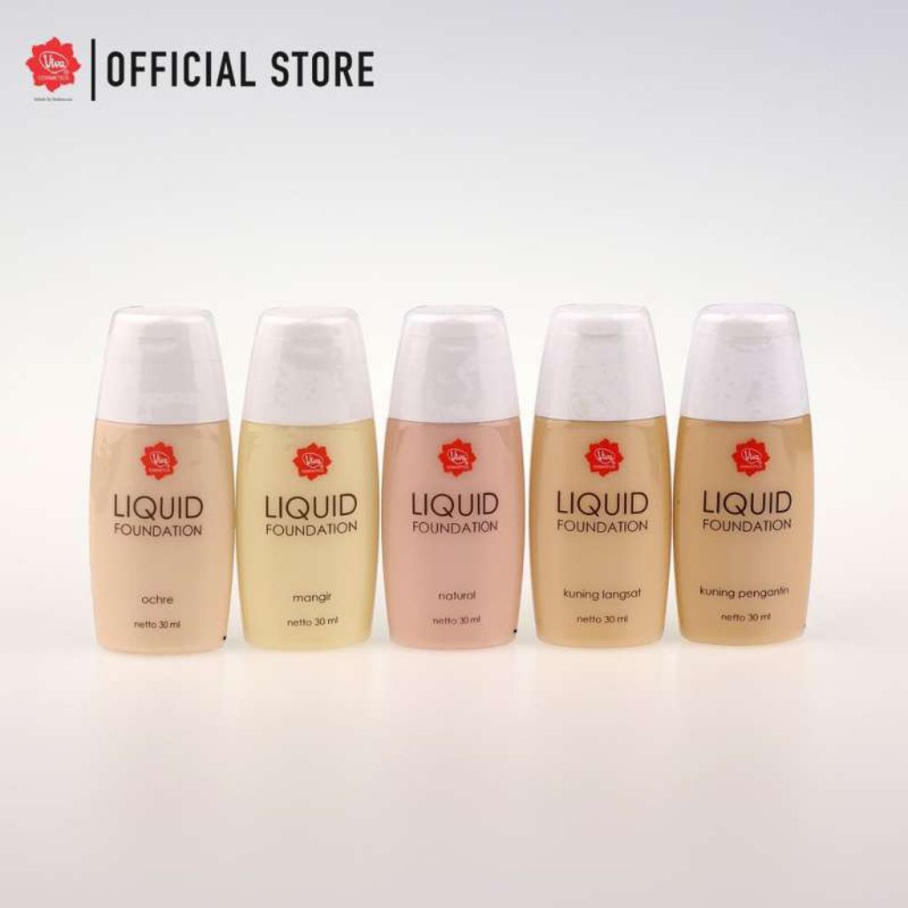 Viva Liquid Foundation 30ml - Ringan, Melembabkan, Finishing Natural
