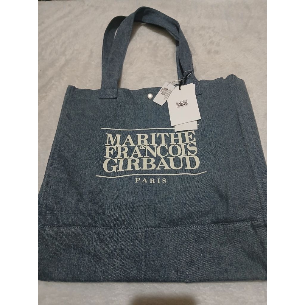 marithe francois girbaud paris white denim shopper bag - tote bag