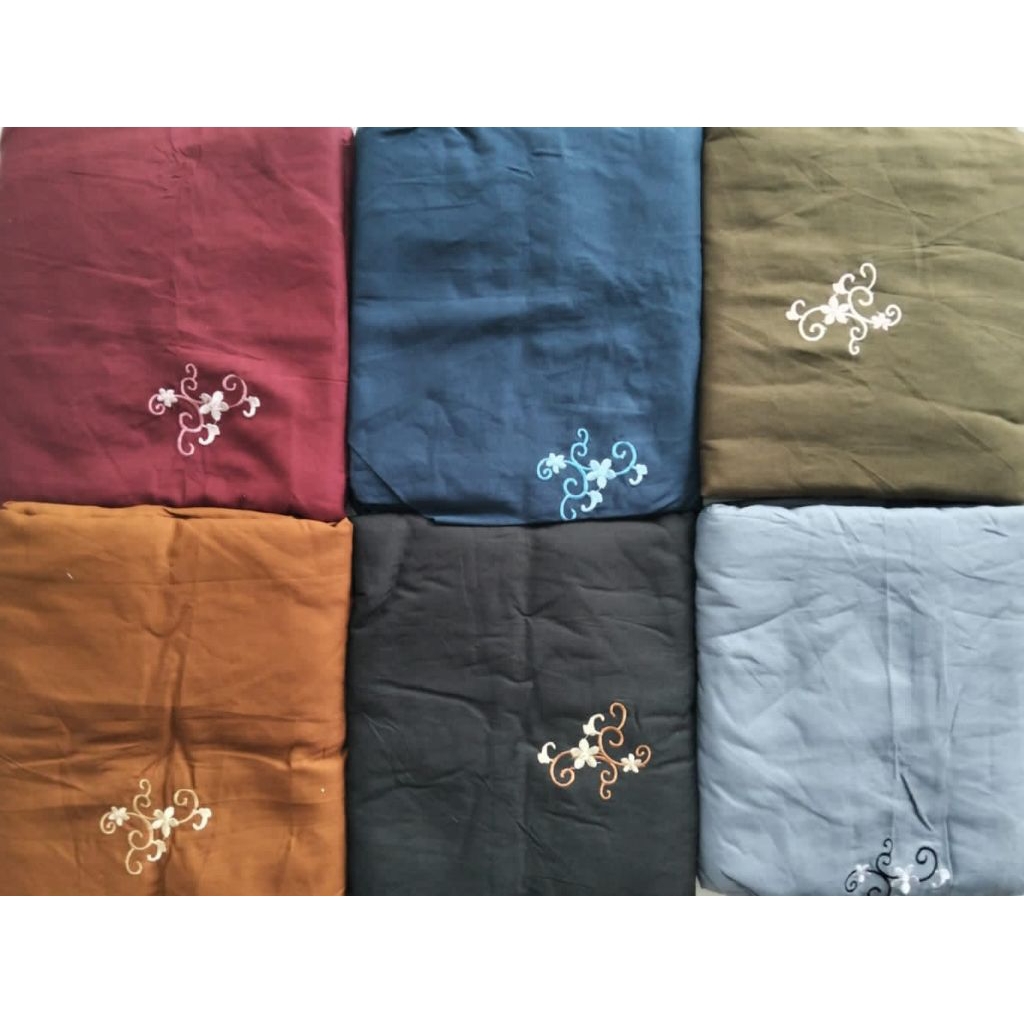 Mukena Rayon Terusan - Bordir Melati - Mukena Lajuran