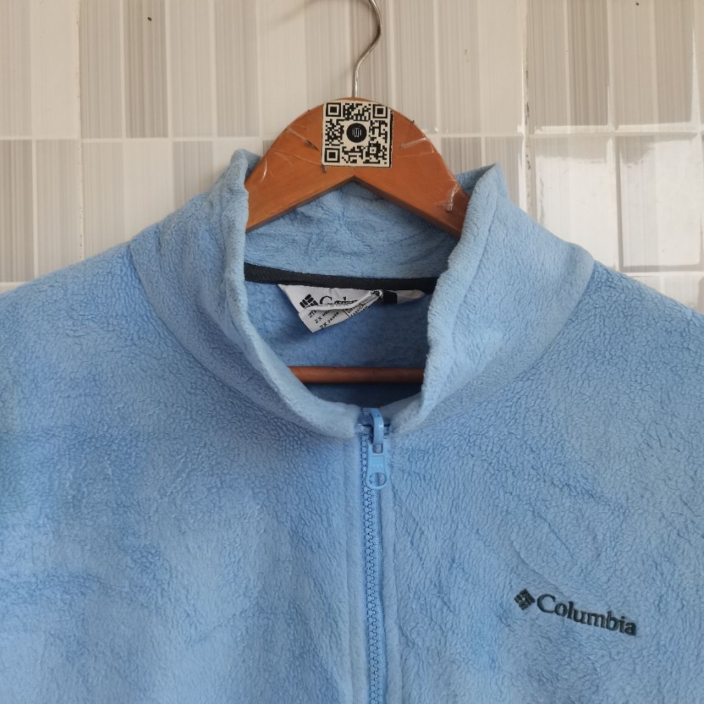 1256. JAKET COLUMBIA POLAR SIZE XL WARNA BIRU PRELOVED