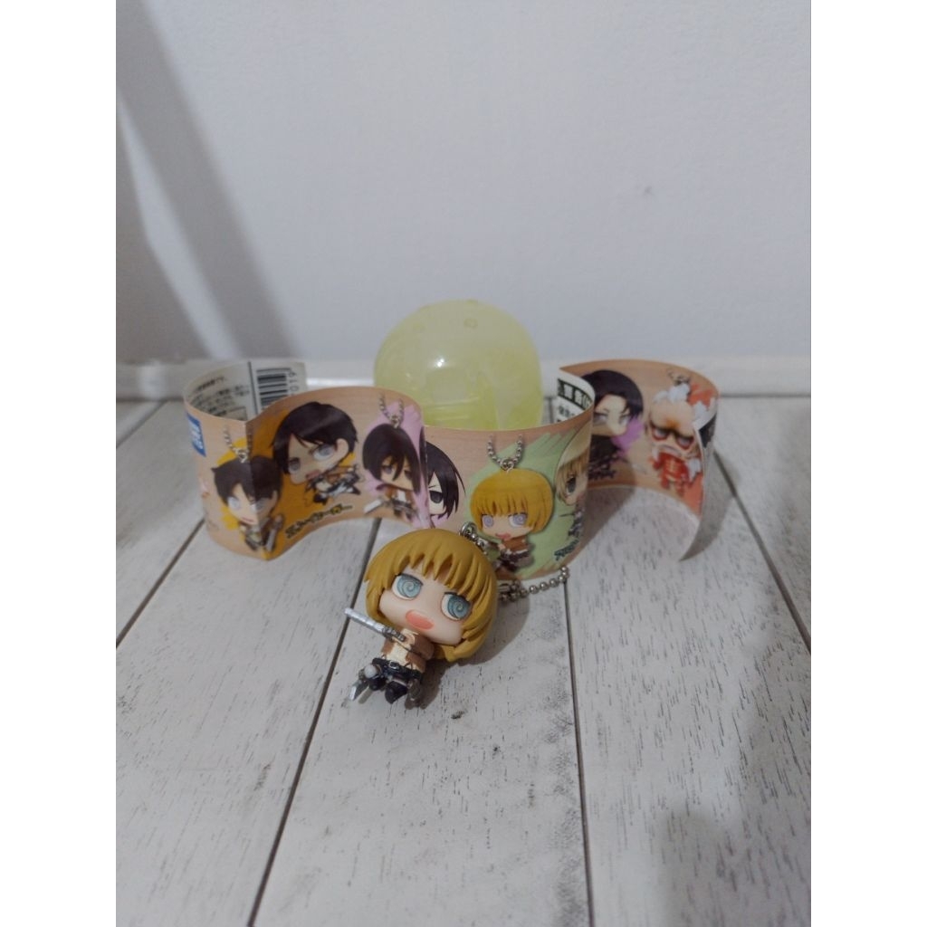 Attack on Titan/Shingeki no Kyojin Gachapon Gantungan Kunci/Keychain Armin Arlert Merek Takara Tomy 