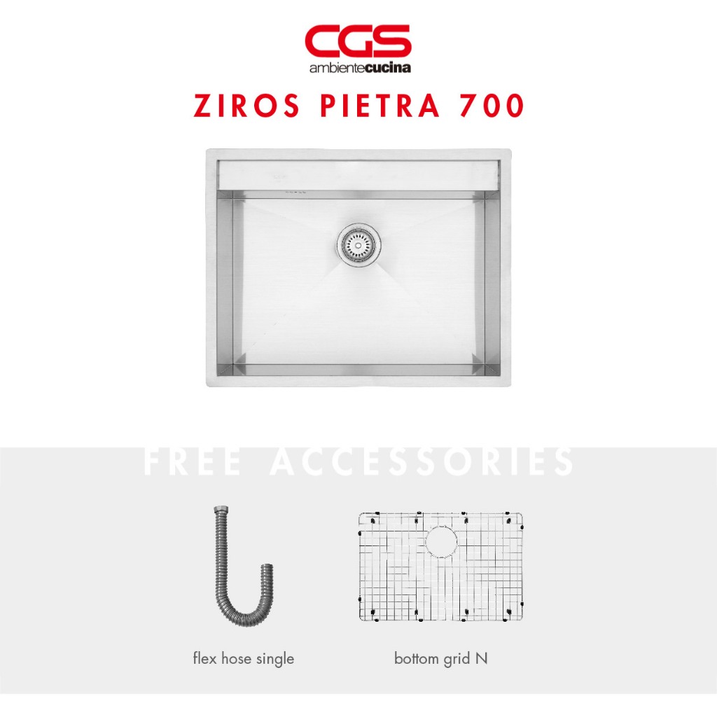 Bak Cuci Piring CGS Ziros Pietra 700 Stainless-Steel Kitchen Sink