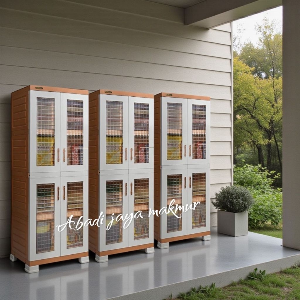 Lemari plastik napolly MCA 28.44.MOS LEMARI PLASTIK NAPOLLY KACA