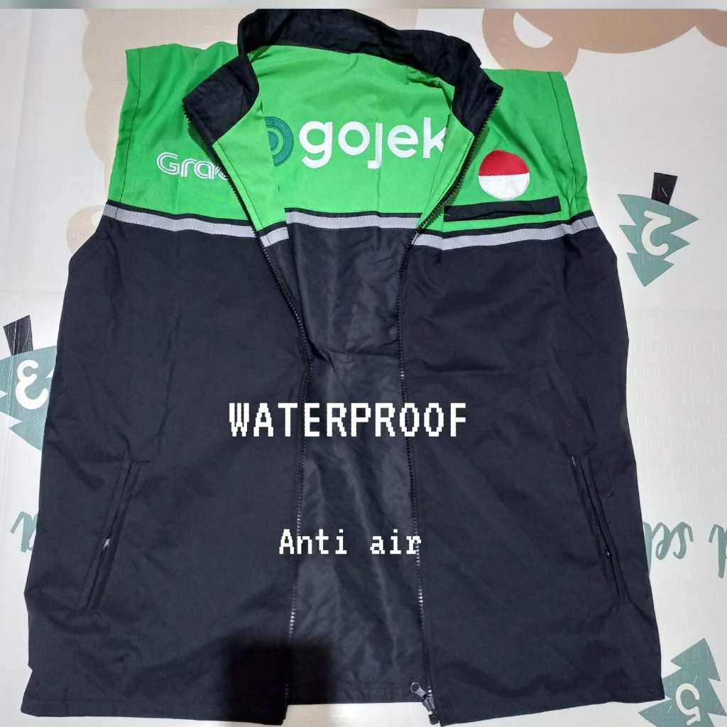 ROMPI GOJEK GRAB WATERPROOF BAHAN ADEM DIPAKE READY SIZE M SAMPE SIZE JUMBO 4XL