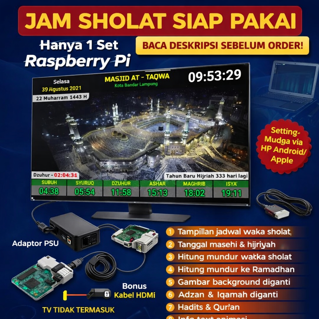 jadwal sholat tv led