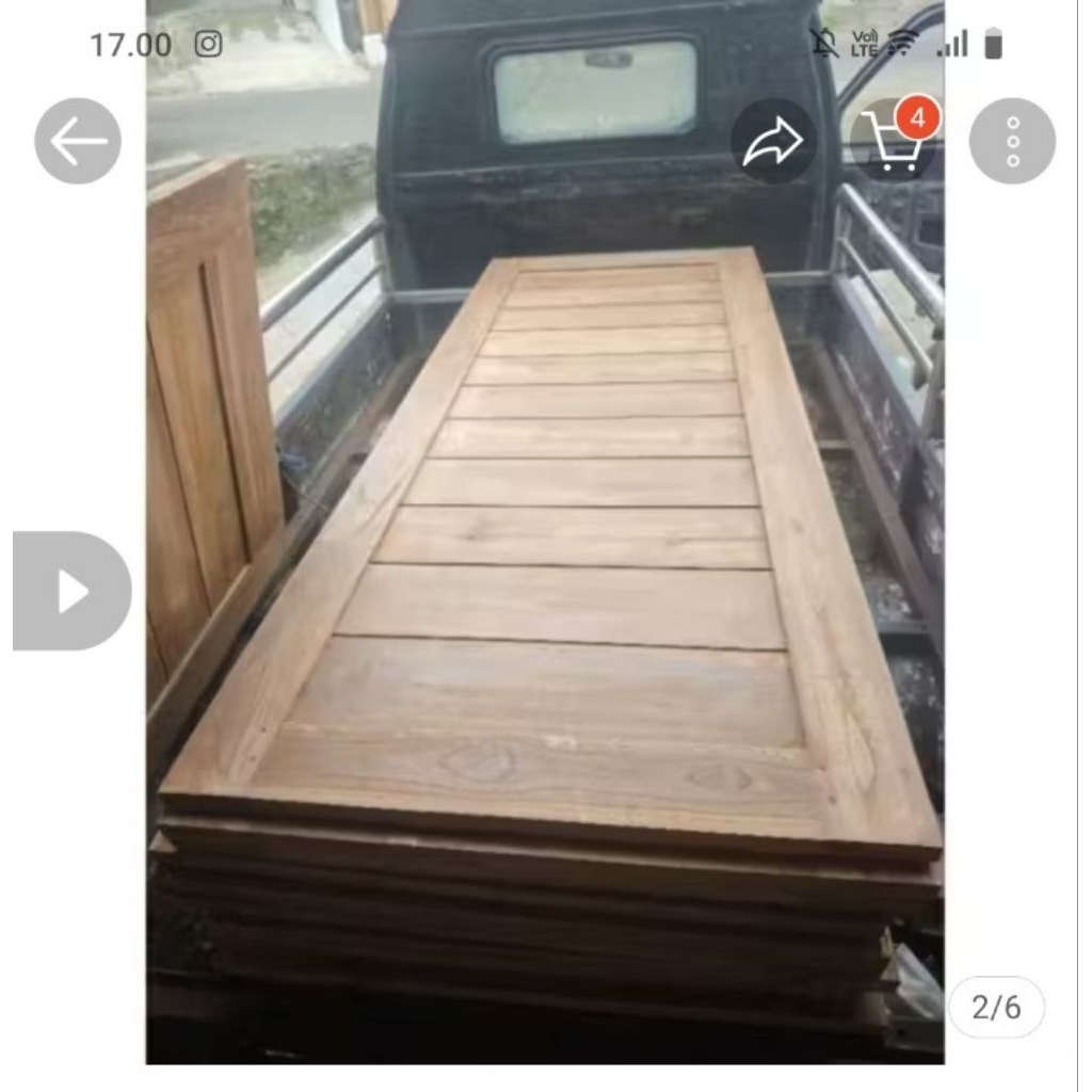 pintu kayu jati plus kusen ukuran 90x200