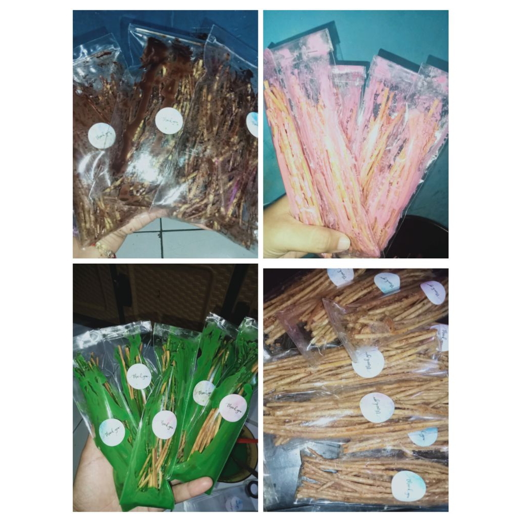 mie lidi gepeng coklat lumer / mie lidi bumbu basah