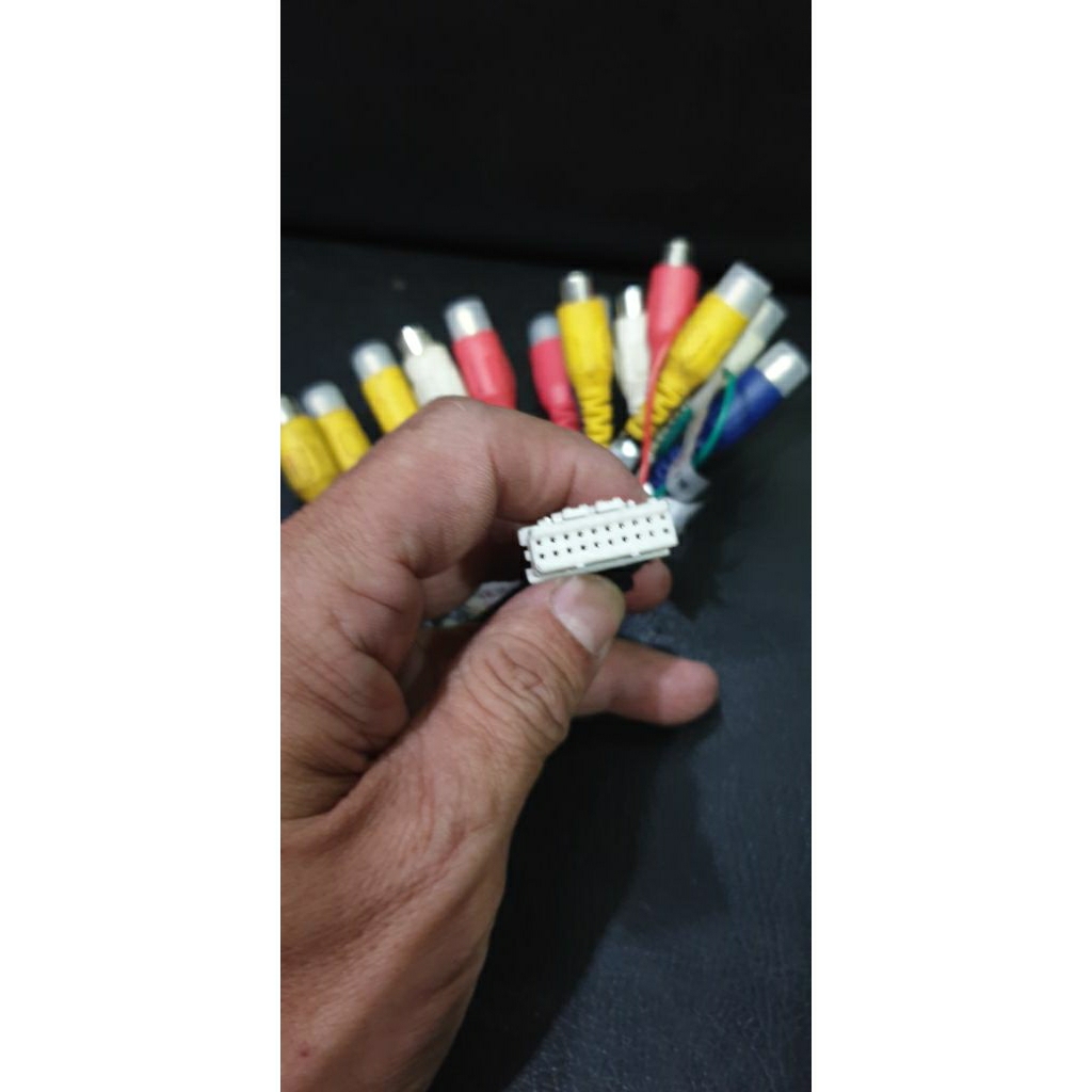 Soket Jack RCA Out Audio Video in out camera in untuk head unit mobil non android cina