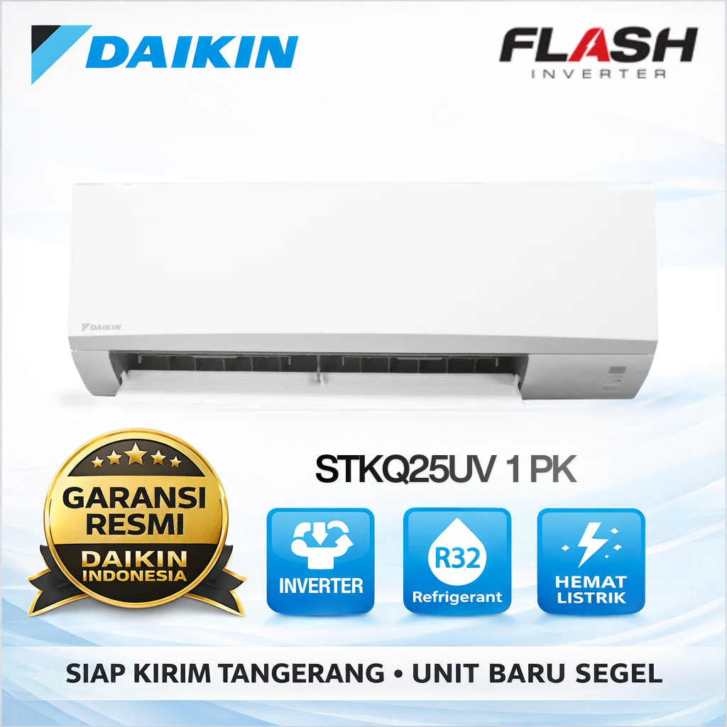 AC DAIKIN 1 PK  FTKQ25UV / STKQ25UV Low Watt - Garansi Resmi