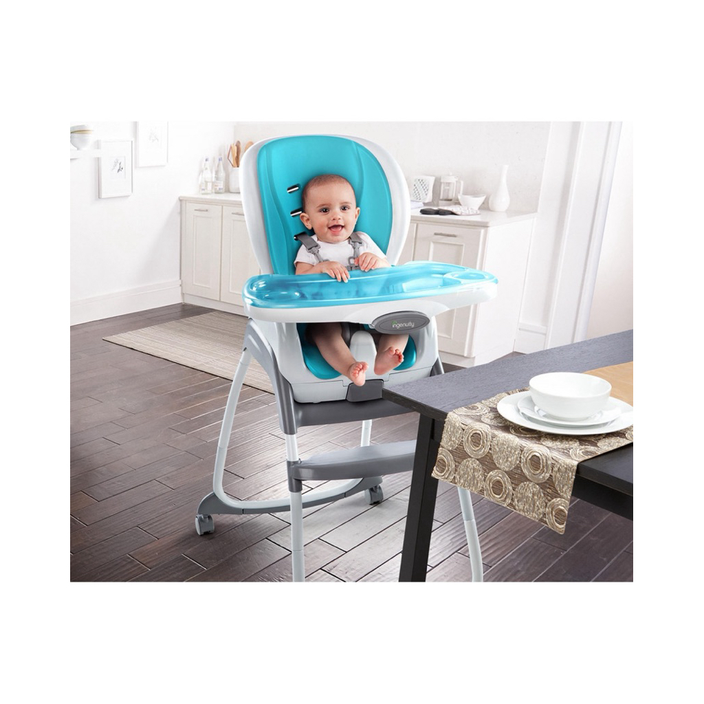 (PRELOVED) INGENUITY TRIO 3-IN-1 SMART CLEAN HIGH CHAIR - AQUA BLUE