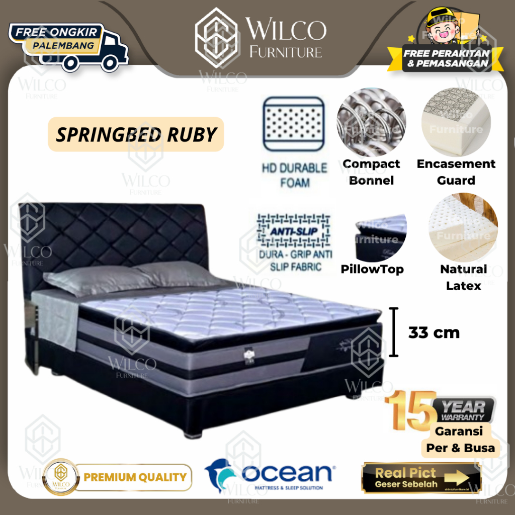 Springbed Ocean Ruby Luxurious Comfort / Kasur Matras Ocean Springbed Furniture Palembang