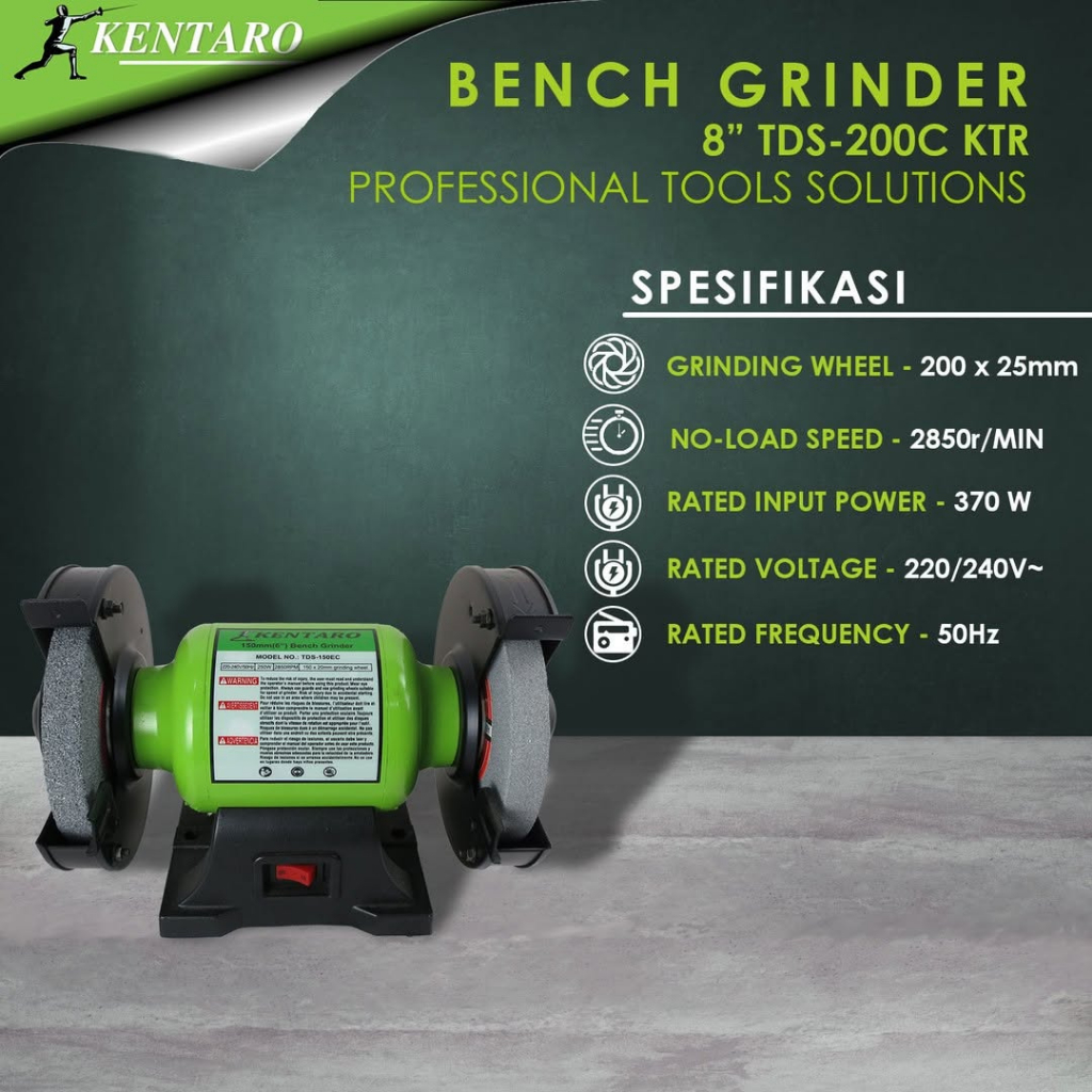 Bench Grinder KENTARO 8 Inch TDS-200C Japanes Quality