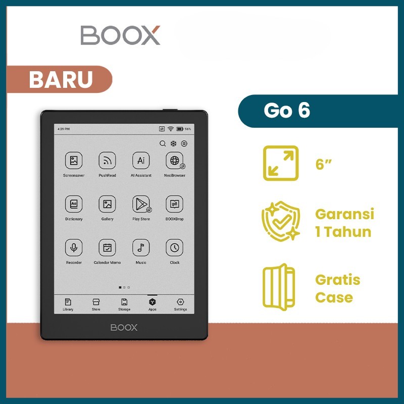 ONYX BOOX Go 6 Octa Core E Ink Tablet 6 inch Android 11 E Ink Reader