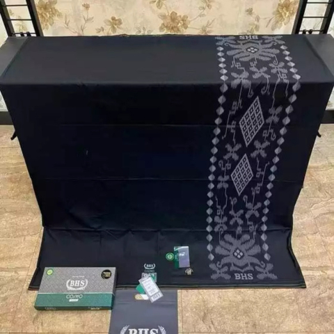 SARUNG BHS COSMO GOLD POLOS HITAM TUMPAL KEMBANG CHP