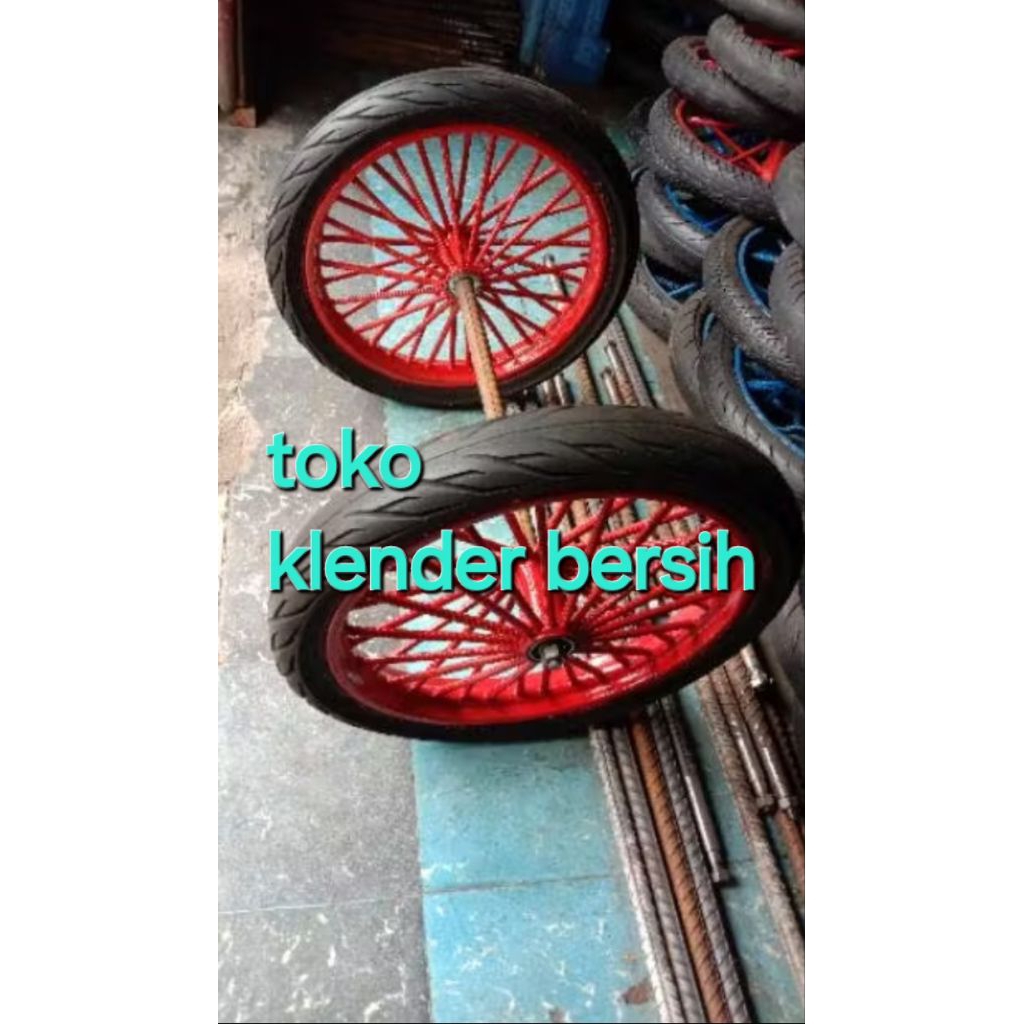 roda gerobak ring 17  palang 36 roda rentek 1set