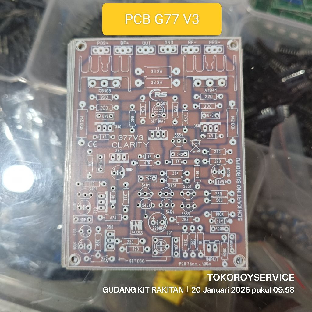 PCB kit driver power amplifier G77V3 clarity