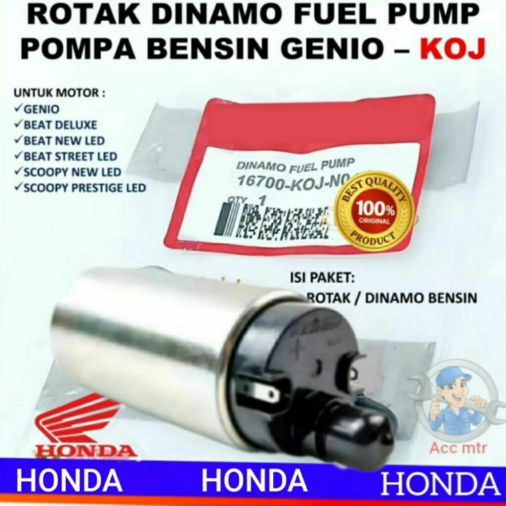 Rotak dinamo fuel  pump genio/scoopy led new 2020-2025/beat deluxe/beat street new led /beat led new