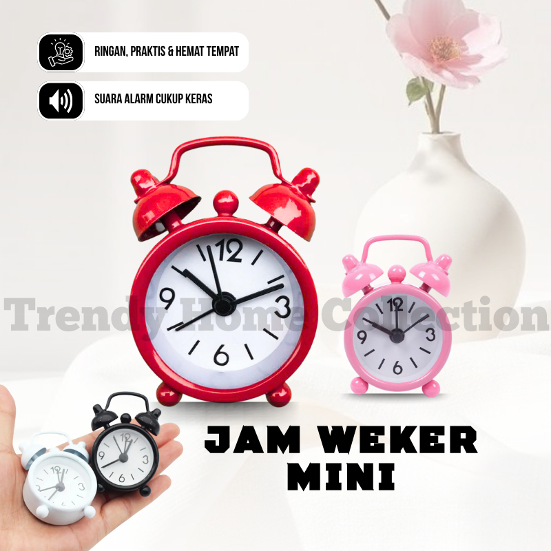 Jam Mini / Jam Meja Mini / Jam Unik / Jam Beker Mini / Jam Analog