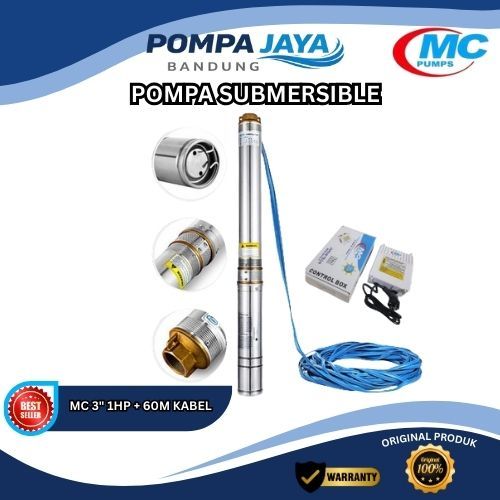 [POMPA SATELIT] MC PUMP 3IN 1HP + 60 METER KABEL