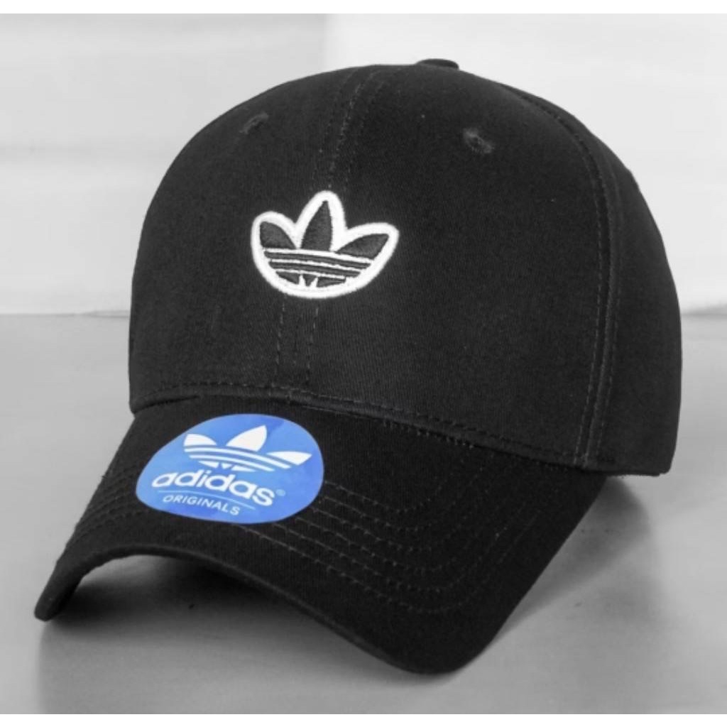 TOPI BASEBALL ADIDAS MID LOGO ORIGINAL BLACK CREAM WHITE CAPS / TOPI PRIA WANITA / TOPI FULL SET