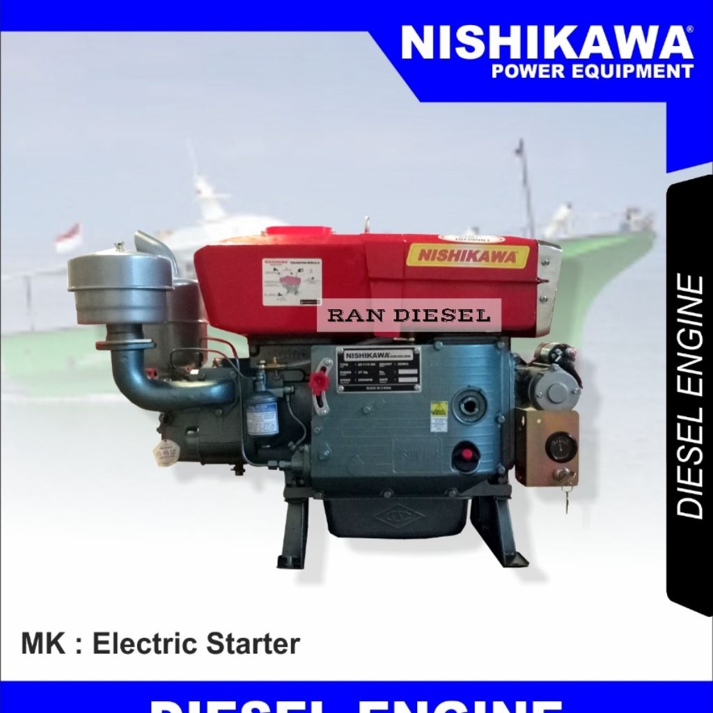 Mesin Penggerak Diesel Engine NISHIKAWA ZS 1115 MK 27 HP Elektrik Stater