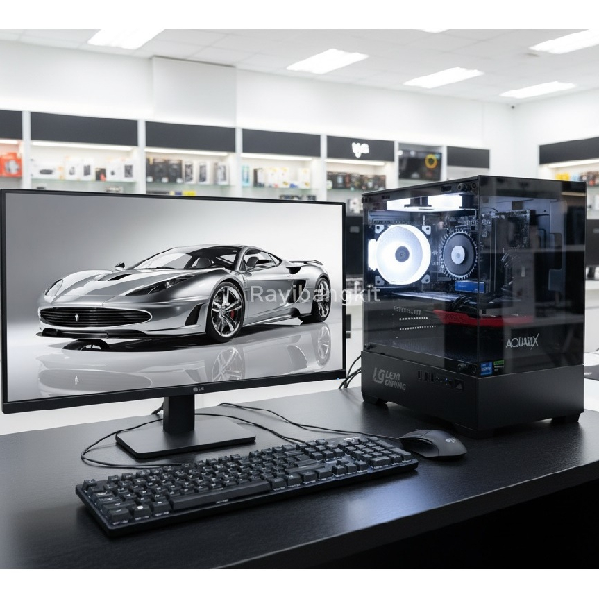 PC Gaming Fullset ryzen 5 3400G+ Ram 16GB DDR4  + SSD 256GB + Monitor LED 27 inc