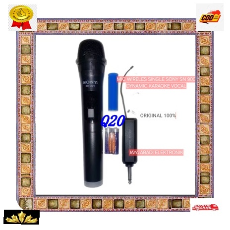 Q20 MIC WIRELES SINGLE SONY SN 900DYNAMIC KARAOKE VOCAL Microphone Wireles Resiver Mini MIK MIC H30 