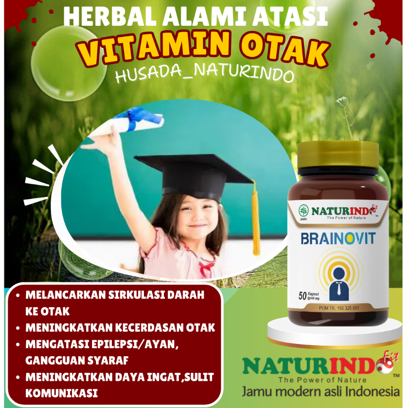 Vitamin Otak Brainovit Anak Cerdas Daya Ingat Bantu Fokus Belajar Herbal BRAINOVIT