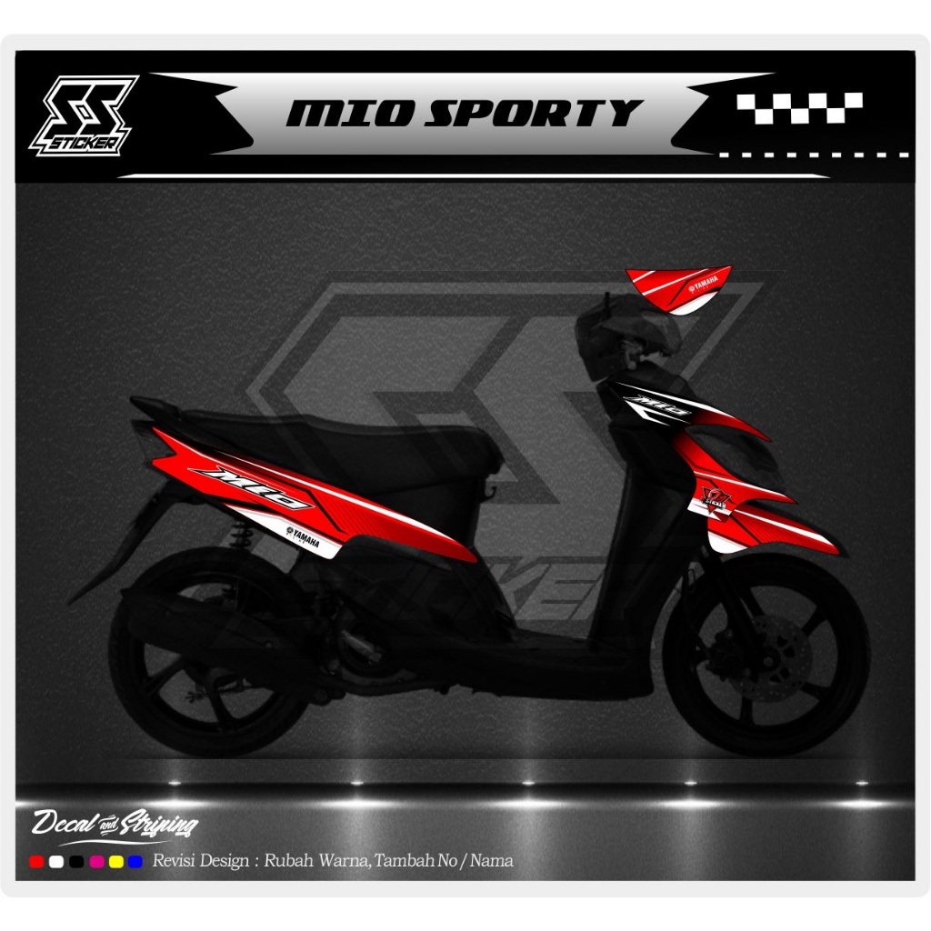STRIPING STICKER MOTOR MIO SMILE SPORTY DS 09