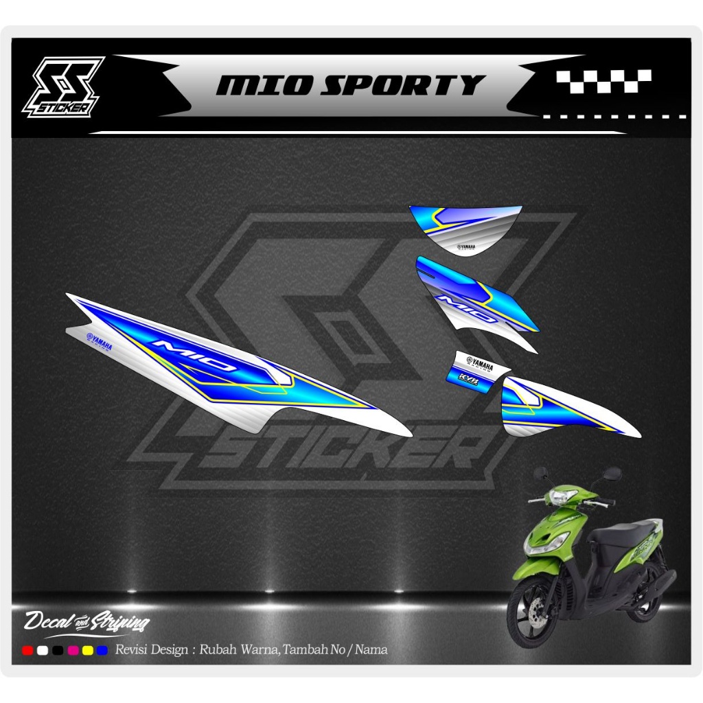 STRIPING STICKER MOTOR MIO SMILE SPORTY DS 04
