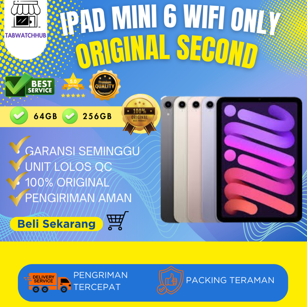 Ipad Mini 6 64GB Wifi Only Second Original-Twh